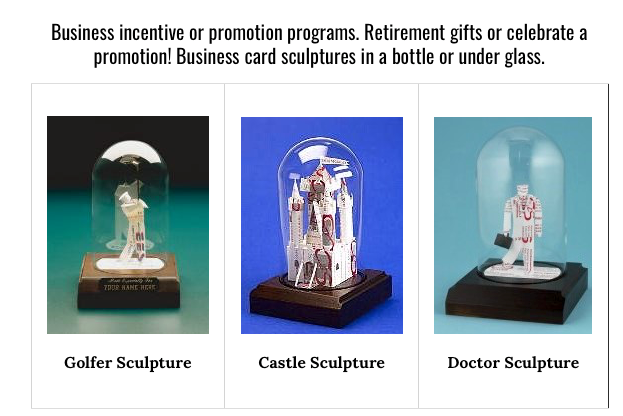 Business Card Sculptures 